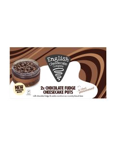 English Cheesecake Company - Chocolate Fudge Cheesecake Pots (2Pk) - 4 x 180g (Min 8 DSL)