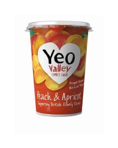 Yeo Valley - Peach & Apricot Yogurt - 6 x 450g (Min 12 DSL)