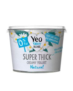Yeo Valley   - Super thick 0% Fat Natural Yoghurt  - 6 x 450g (Min 15 DSL)