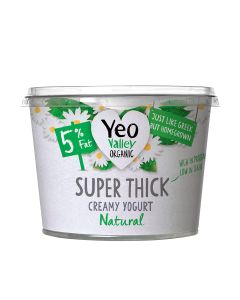 Yeo Valley   - Super thick 5% Fat Natural Yoghurt - 6 x 450g (Min 15 DSL)