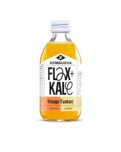 Flax and Kale - Orange Fantasy Kombucha - 12 x 250ml (Min 60 DSL)