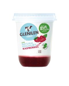 Glenilen Farm  - Raspberry  Fruit Layered Yoghurt Pot  - 6 x 500g (Min 12 DSL)