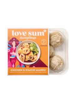 Love Sum Dumplings - Chicken and Kimchi Mandu - 5 x 240g (Min 13 DSL)