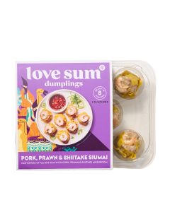 Love Sum Dumplings - Pork, Prawn and Shiitake Mushroom Siumai - 5 x 200g (Min 13 DSL)