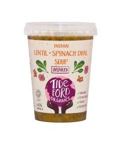 Tideford Organics - Indian Lentil & Spinach Dahl Soup - 6 x 600g (Min 20 DSL)
