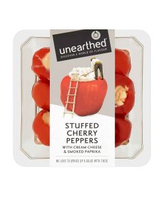 Unearthed -  Stuffed cherry peppers with cream cheese and smoked paprika   - 6 x 125g (Min 18 DSL)