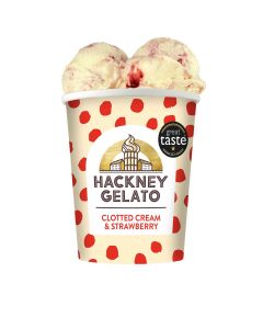 Hackney Gelato - Clotted Cream & Strawberries 460ml - 6 x 460ml
