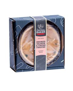 The Original Baker - Retail Packed Smoked Salmon & Crème Fraiche Small Quiche  - 27 x 185g