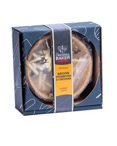 The Original Baker - Retail Packed Bacon Mushroom & Cheddar Small Quiche - 27 x 185g