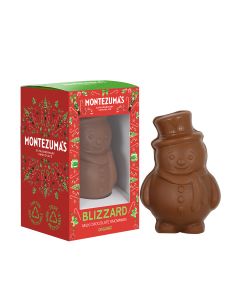 Montezuma's Chocolates - Organic Milk Chocolate Hollow Snowman with Milk Buttons - 8 x 75g
