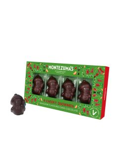 Montezuma's Chocolates - 4 Cheeky Mandarin Flavoured Dark Chocolate Snowmen - 10 x 55g