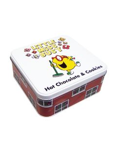 Mr Men - Mr. Perfect, Mr. Funny, Little Miss Busy & Little Miss Princess Tins of Hot Chocolate and Cookies - 12 x 220g