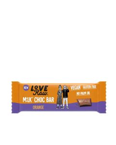 LoveRaw - Milk Choc Bar - Orange Choc - 20 x 30g