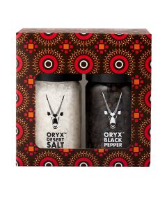 Oryx Desert Salt - Desert Salt & Pepper Grinders 2 Piece Gift Box - 6 x 75g