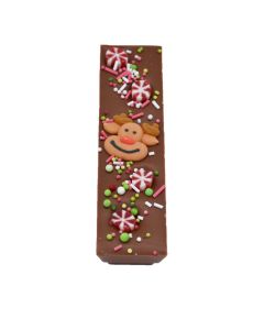 The Cocoabean Company - Milk & White Chocolate Christmas Finger Bars with Christmas Decorations - 12 x 45g