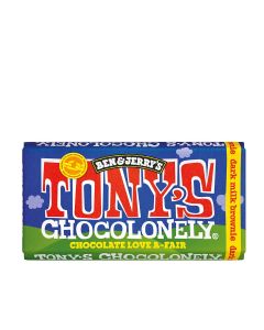 Tony's Chocolonely - Ben & Jerrys Dark Milk Chocolate Fudge Brownie - 15 x 180g