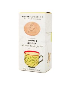 Elegant & English - Lemon & Ginger All-Butter Biscuits - 6 x 140g