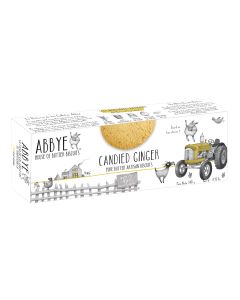 ABBYE BISCUITS - All Butter Artisan Biscuits with Candied Ginger - 12 x 140g