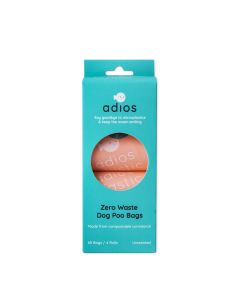 Adios Plastic Ltd - Compostable Poo Bags in Pink (60 Bags) - 12 x 4 Rolls