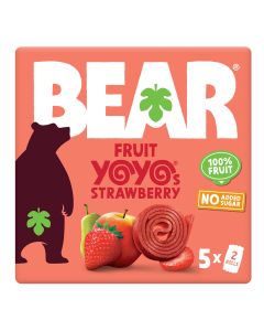 BEAR - Strawberry Fruit Yoyos Pack - 6 x 100g