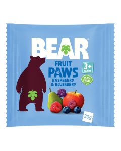 BEAR - Paws Raspberry & Blueberry Fruit Shapes - 18 x 20g
