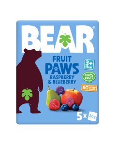 BEAR - Raspberry & Blueberry Paws Fruit Shapes - 4 x 100g