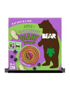 BEAR - Apple & Blackcurrant Giant Fruit Yoyos - 6 x 100g