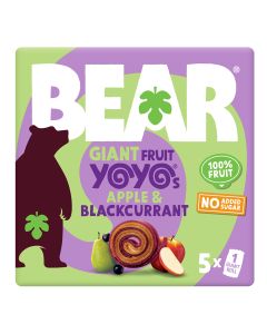 BEAR - Apple & Blackcurrant Giant Fruit Yoyos Pack - 6 x 100g