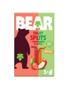 BEAR - Strawberry & Apple Fruit Splits (5 x 20g) - 8 x 100g
