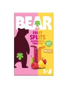 BEAR - Pineapple & Raspberry Fruit Splits (5 x 20g) - 8 x 100g