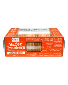 Olina's Bakehouse - Wafer Crackers - Sesame - 12 x 100g