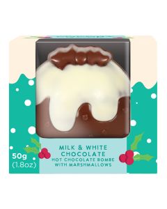 Cocoba - Christmas Pudding Hot Chocolate Bombe - 12 x 50g