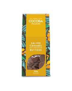 Cocoba - Salted Caramel Chocolate Buttons Carton - 8 x 150g