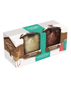 Cocoba - Reindeer Hot Chocolate Bombe Duo Pack - 6 x 100g