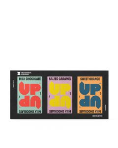 UP-UP - Milk Chocolate Trio Gift Box (1 x Milk Chocolate, 1 x Salted Caramel, 1 x Sweet Orange - 4 x 390g