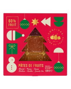 Confidas - Pâtes de Fruits Christmas Gift Box inc. Blackcurrant, Strawberry & Apricot - 9 x 120g