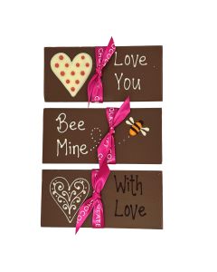 Chocolate Craft - Mixed Case of 3 Varieties of Valentines Bars - 10 x 80g
