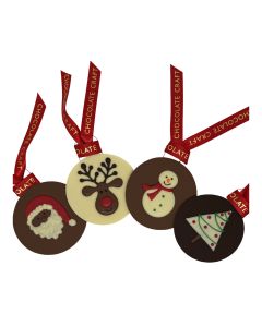 Chocolate Craft - Fairtrade Mixed Case of Festive Tree Chocolate Decorations - 15 x 30g