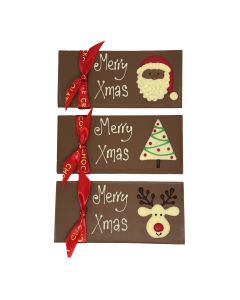 Chocolate Craft - Fairtrade Mixed Case of Merry Christmas Chocolate Bars - 10 x 80g