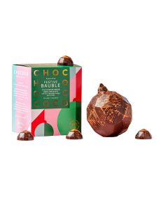Chococo - 72% Ecuador Dark Chocolate Bauble filled with Orange Gems - 6 x 150g