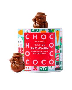 Chococo - 47% Colombian Milk Chocolate Mini Snowmen Tube - 12 x 100g