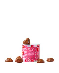 Chococo - 47% Colombia Milk Chocolate Flutter Hearts Tub - 12 x 80g