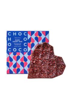 Chococo - 72% Ecuador Dark Chocolate Heart Bar - 12 x 75g
