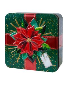 Churchill's Confectionery - Poinsettia Gift Tin with Petticoat Tails Shortbread - 12 x 150g
