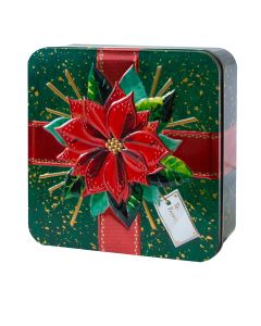 Churchill's Confectionery Ltd - Poinsettia Gift Tin with Petticoat Tails Shortbread - 12 x 150g
