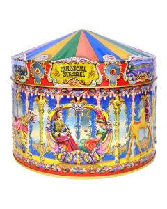 Churchill's Confectionery - Musical Magical Carousel Tin with Vanilla Fudge - 12 x 300g