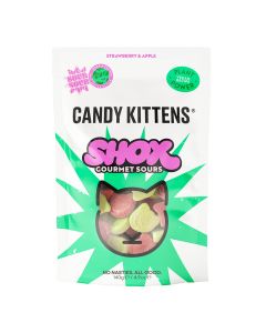 Candy Kittens - Sour Shox Strawberry & Apple - 10 x 140g