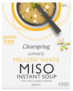 Clearspring - Mellow White with Tofu Miso Soup (4 x 10g) - 8 x 40g