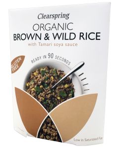 Clearspring - Organic Brown & Wild Rice with Tamari Soya Sauce - 5 x 250g