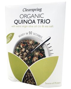 Clearspring - Organic Quinoa Trio with Extra Virgin Olive Oil & Sea Salt - 5 x 250g